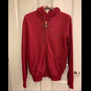 Burberry- Mens Large- Burgundy Zipper Sweatshirt
